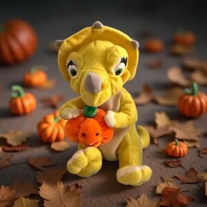 Cera Triceratops from The Land Before Time With Pumpkin Plush VHTF 6” P14